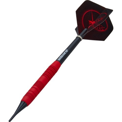Darts Unicorn Core Plus Rubberized Brass Red – 3-Pack