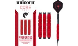 Darts Unicorn Core Plus Rubberized Brass Red – 3-Pack