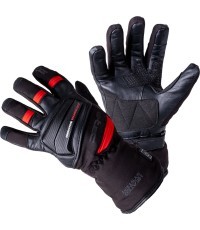 Apsildāmi motociklista/velosipēdista cimdi W-TEC HEATamo - Melns/sarkans