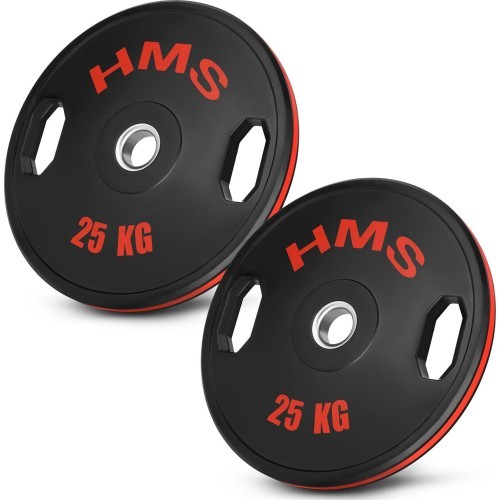 Gumijoti olimpiskie svaru diski TOG HMS - 2x25kg - TOG RUBBERIZING OLYMPIC PLATES HMS
