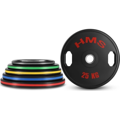 Gumijoti olimpiskie svaru diski TOG HMS - 2x25kg - TOG RUBBERIZING OLYMPIC PLATES HMS