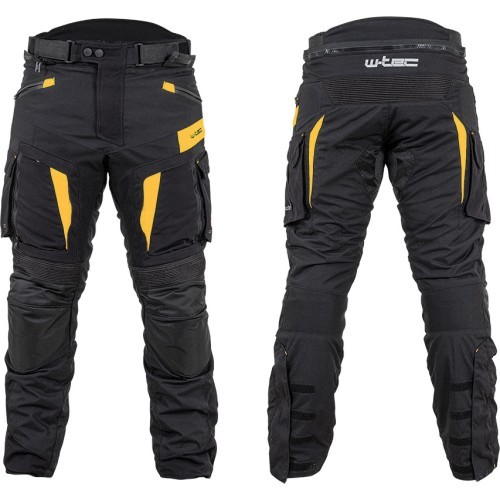 Motociklistu bikses W-TEC Aircross - Melns-zelta