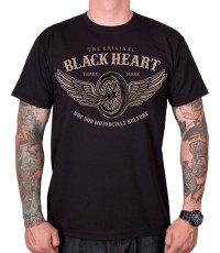 T-Shirt BLACK HEART Wings - Black