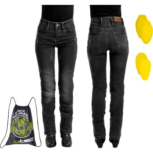 Women’s Moto Jeans W-TEC Panimali - Black
