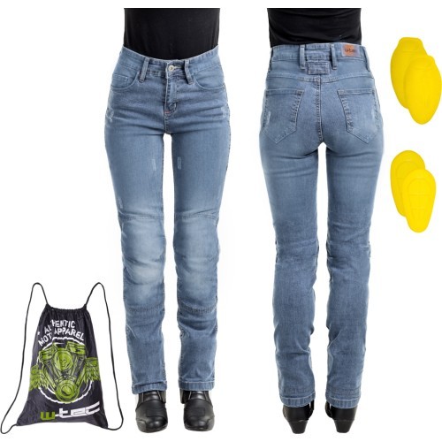 Women’s Moto Jeans W-TEC Panimali - Blue