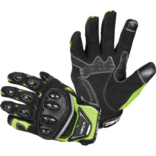 Motorcycle Gloves W-TEC Upgear - Black-Fluo