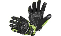 Motociklistu cimdi W-TEC Upgear - Melna-fluo