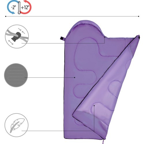 NC2007 PURPLE JUNIOR SLEEPING BAG NILS CAMP
