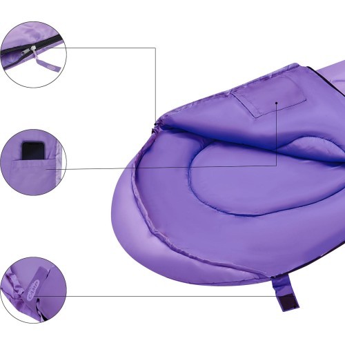 NC2007 PURPLE JUNIOR SLEEPING BAG NILS CAMP