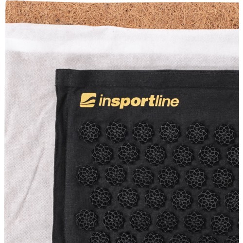 Акупрессурный коврик и подушка inSPORTline EcoSpike - Black-Gold