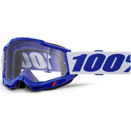Motocross Goggles 100% Accuri 2 - Blue, Clear Plexi