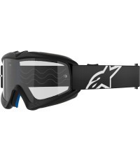 Bērnu motokrosa brilles Alpinestars Vision Youth - Corp melns, caurspīdīgs pleksistikls