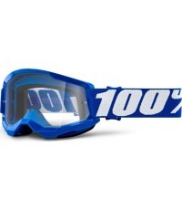 Bērnu motokrosa brilles 100% Strata 2 Youth - Zila, caurspīdīgs plexi
