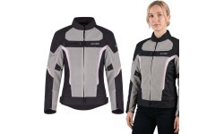 Женская летняя мотокуртка W-TEC Mirelia - Чёрно-серо-розовый