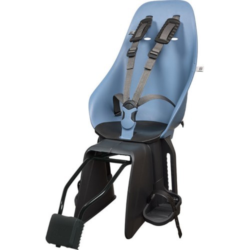 Aizmugurē stiprināms bērnu velosipēda sēdeklis ar adapteri un turētāju Urban Iki - Fuji Blue/Bincho Black