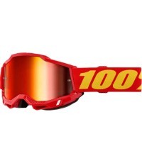 Детские кроссовые очки 100% Accuri 2 Junior Mirror - červená, červené plexi