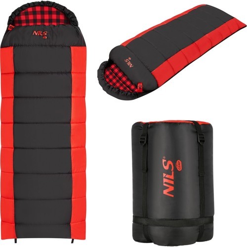NC2003 BLACK-RED SLEEPING BAG NILS CAMP