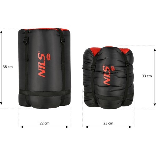 NC2003 BLACK-RED SLEEPING BAG NILS CAMP