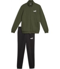 Puma Clean Sweat Suit Men's Tracksuit Black Green 585841 31