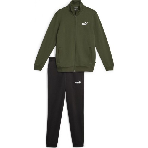 Puma Clean Sweat Suit Men's Tracksuit Black Green 585841 31