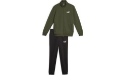 Мужской спортивный костюм Puma Clean Sweat Suit чёрно-зелёный 585841 31