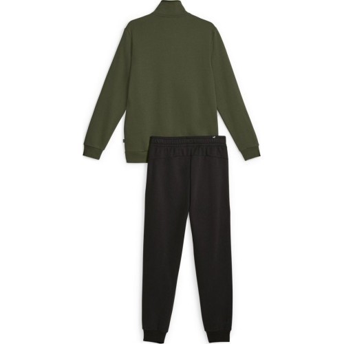 Мужской спортивный костюм Puma Clean Sweat Suit чёрно-зелёный 585841 31