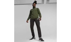 Puma Clean Sweat Suit vīriešu sporta tērps, melns/zaļš 585841 31