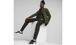 Мужской спортивный костюм Puma Clean Sweat Suit чёрно-зелёный 585841 31