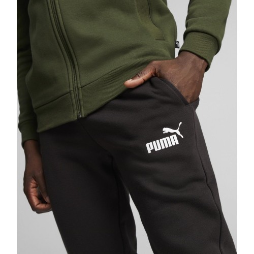 Мужской спортивный костюм Puma Clean Sweat Suit чёрно-зелёный 585841 31