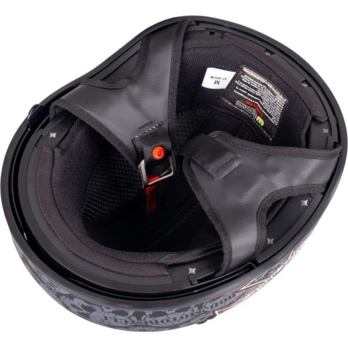 Motorcycle Helmet W-TEC Black Heart V535 Cross Skull