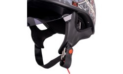 Motorcycle Helmet W-TEC Black Heart V535 Cross Skull