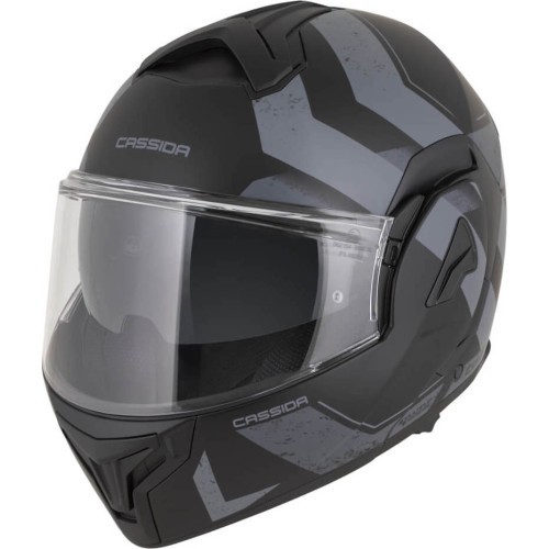 Atverama motocikla ķivere Cassida MultiFlip Korp P/J - černá matná/tmavě šedá/šedá