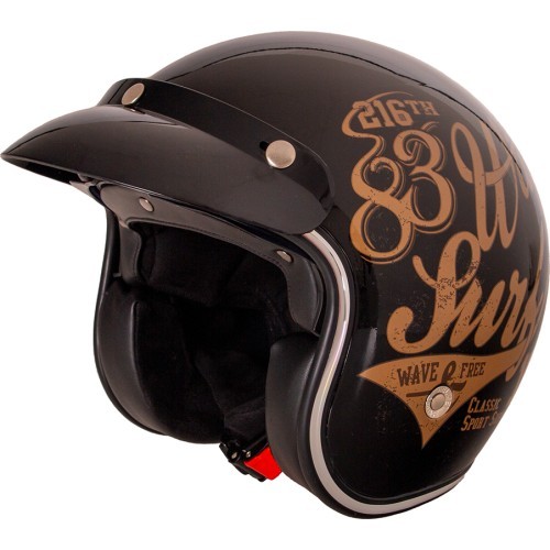 Motocikla ķivere W-TEC Café Racer - 3Ways Surf Bronze