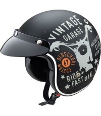 Motocikla ķivere W-TEC Café Racer - Vintage Garage