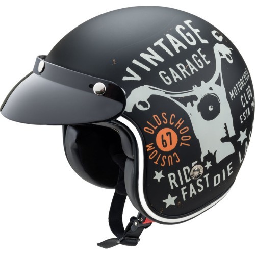 Motocikla ķivere W-TEC Café Racer - Vintage Garage