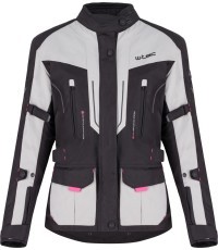 Women’s Motorcycle Jacket W-TEC Xenia - Melns un pelēks