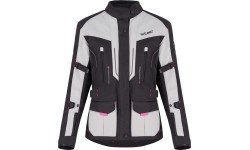 Women’s Motorcycle Jacket W-TEC Xenia - Melns un pelēks