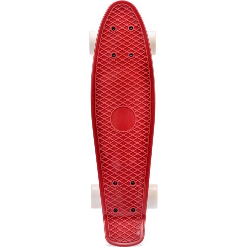 Plastic skateboard - Silver/white/nut