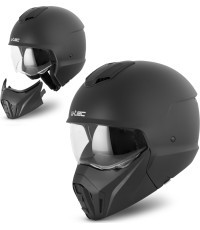 Modular Motorcycle Helmet W-TEC Satalone - Black Matt
