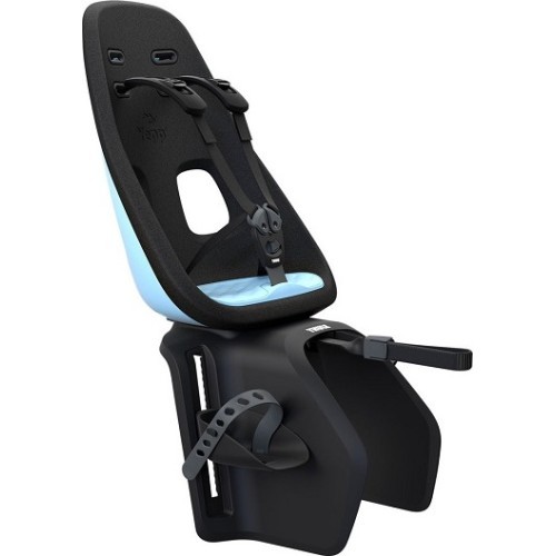Aizmugurējais velosipēda bērnu sēdeklītis Thule Yepp Nexxt Maxi Aquamarine, stiprināms uz bagāžnieka
