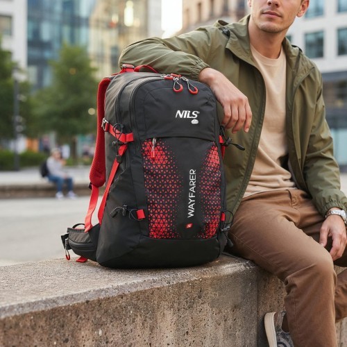 Туристический рюкзак Nils Camp Wayfarer NC1925, красный, 35 л