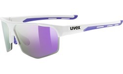Brilles Uvex Axos Set, baltas matētas / spoguļpurpura