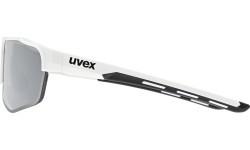 Uvex axos set white matt / mirror silver glasses