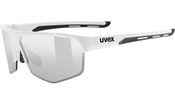 Uvex axos set white matt / mirror silver glasses