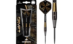 Šautriņas Mission Crypt Black & Gold PVD M2 90% volframa, 3 gab.