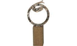 Статуэтка BEH433 Рыба - 28cm - Серебро/Бронза