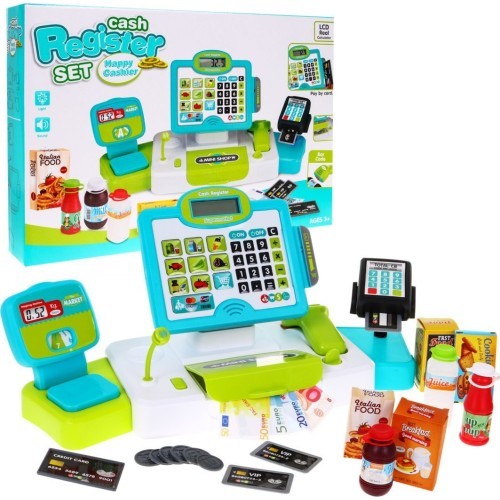 Cash with touch panel weight card reader