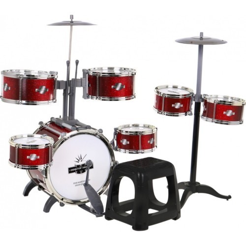 Mega Drums bērnu bungu komplekts ar krēsliņu, 6 bungas