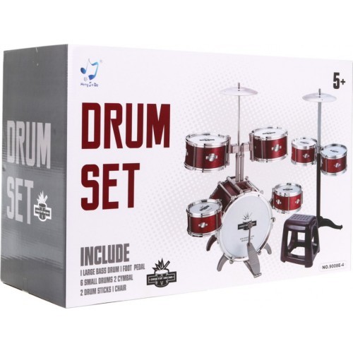 Mega Drums bērnu bungu komplekts ar krēsliņu, 6 bungas
