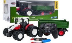 Red R/C Tractor With Green Semi-trailer